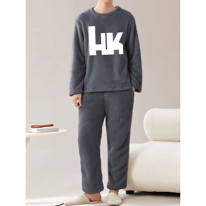 

Мужской фланелевый комплект: топ и брюки, легкий и универсальный, идеально подходит для переходных сезонов и повседневных дел. XXL серый