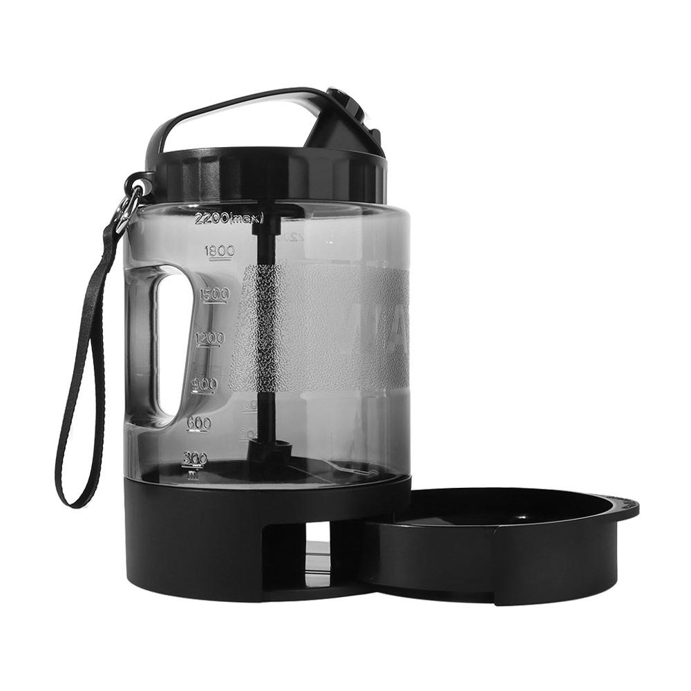 77oz/2.2L Pet Drink Travel Bowl Portable Leak Proof Lock Cats Water Feeder Bowls 2-in-1 Dog Water Bottle Outdoor