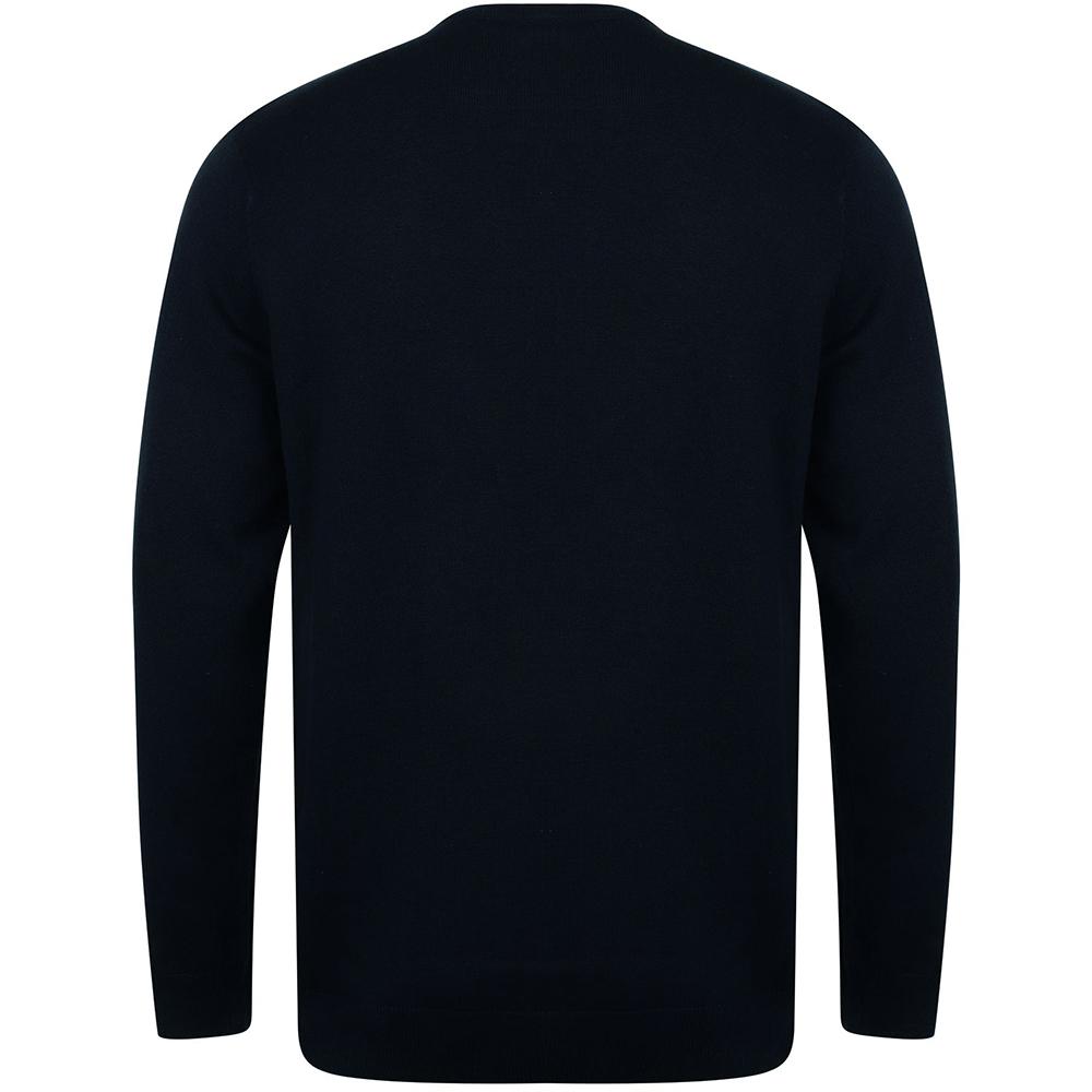 Henbury Mens Crew Neck 12 Gauge Fine Knit Jumper / Sweatshirt