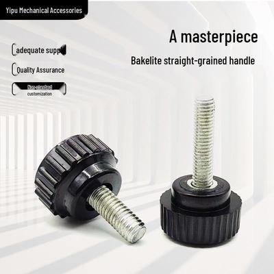 Round Knurled Bakelite Handle Screw with Rubber Head