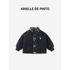 French Arielle De Pinto Boys' Thick Cotton Jacket, Faux Two-Piece, Autumn and Winter Style, Fashionable, Casual, and Stylish