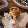 Zestaw do tworzenia szopki bożonarodzeniowej DIY, Uroczy 3D Maryja Józef Dzieciątko Jezus Zestaw do tworzenia biżuterii z koralików, z kolorowymi koralikami i akcesoriami, Projekt artystyczny ze szopką bożonarodzeniową z koralików dla początkujących