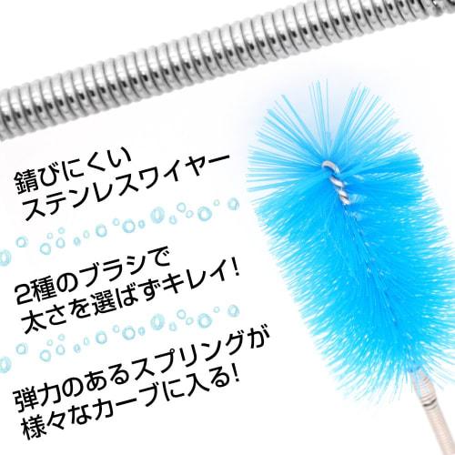 SOWAKA Stainless Steel Pipe Cleaner with Flexible Brush for Cleaning Pipes (Blue)