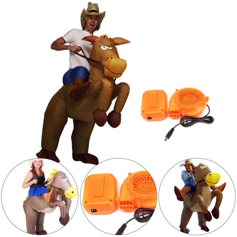 Adult Inflatable Kids Horse  Jockey Costume Fancy Dress Outfit Races Night Stag