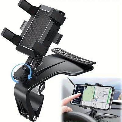 Multi Angle Car Phone Mount Adjustable Clip On Dashboard Bracket Holder for GPS and Navigation