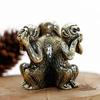 Brass Monkeys FigurinesNot Listening Not See Don't Say Desktop Wise Monkey Copper Crafts FengShui Ornaments Home Decoration Gift