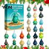 Christmas Party Favors 2026 Advent Calendar, 24-Day Acrylic 2D Ornament Set with Holiday Countdown Gift Box Animal Figures, Tree Hanging Decor,
