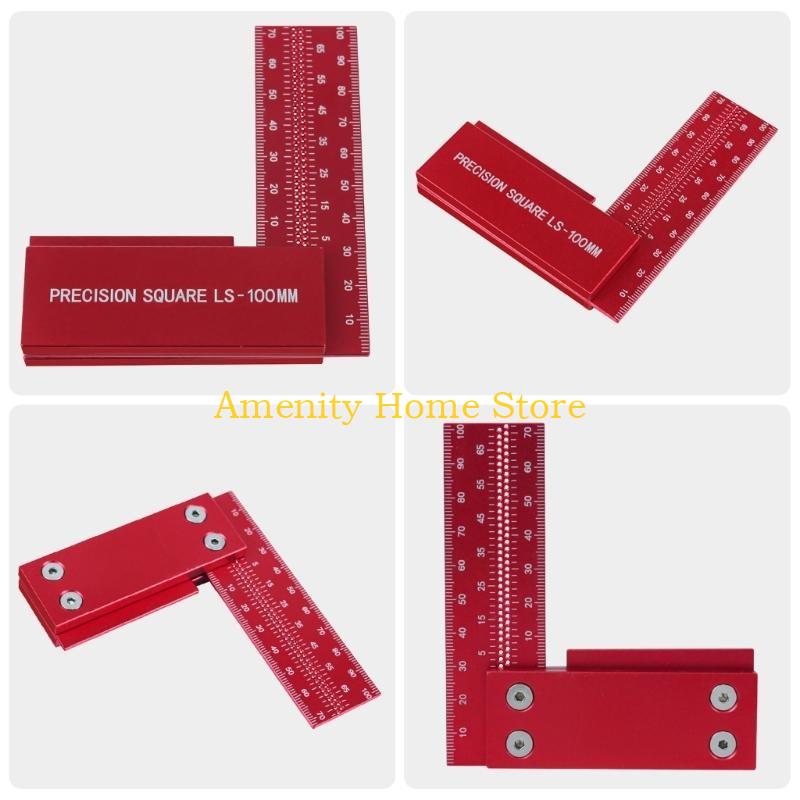 F26C Precisions Woodworking Square L Shaped Right Angles Measuring Tool L Angles Rule Tool for Carpenter & Projects