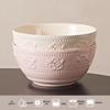Haoya Underglaze Embossed Strawberry Ceramic Soup Bowls