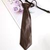 College Style PU Leather Ties Solid Color Lazy Tie Retro JK Necktie