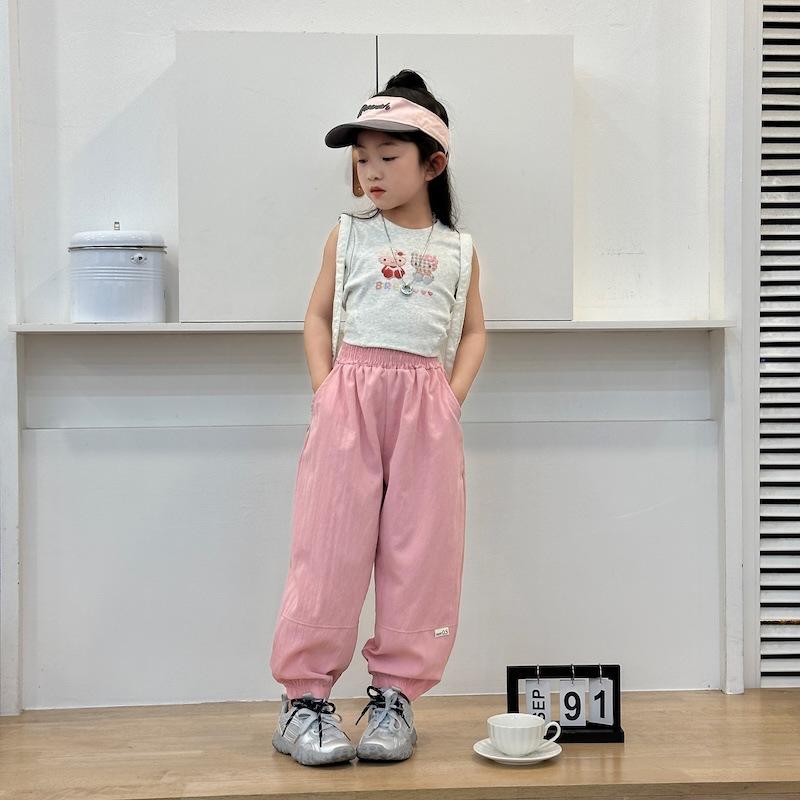 

Летние детские брюки тонкие и дышащие для мальчиков и девочек быстросохнущие брюки детские противомоскитные джоггеры спортивные брюки 160 розовый