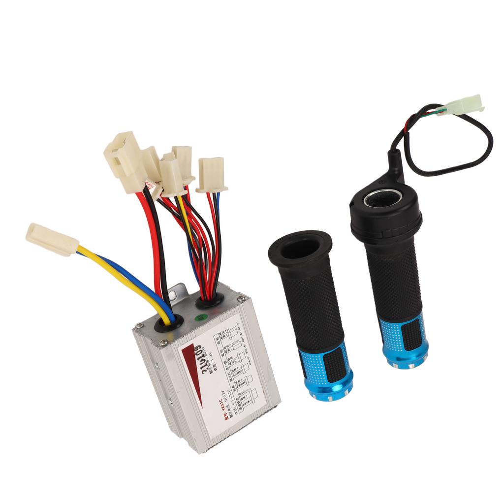Electric Bike Speed Controller with Throttle Grip 12V 500W Aluminum Alloy for Electric Tricycle