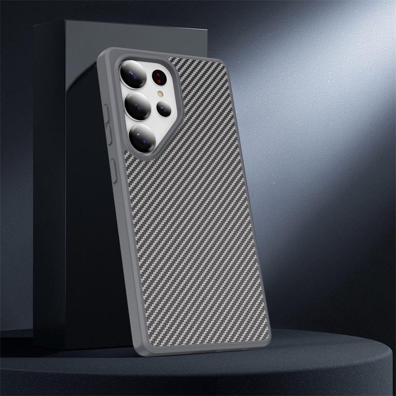 Samsung S25 Ultra Carbon Fiber Magnetic Case - Compatible with S24, S25, S23Plus, S21+ with Skin-like Feel