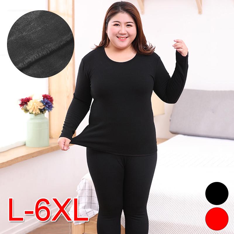 Buy Brand Plus Size Women Warm Thicken Long Johns Female Stretchy
