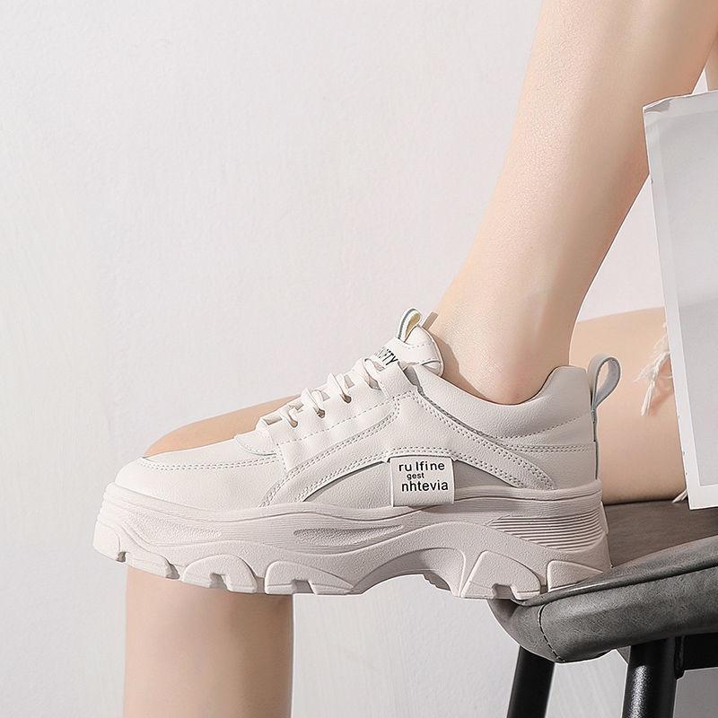 Dad shoes children 2021 new autumn muffin platform student sports little white shoes women's fashion trend