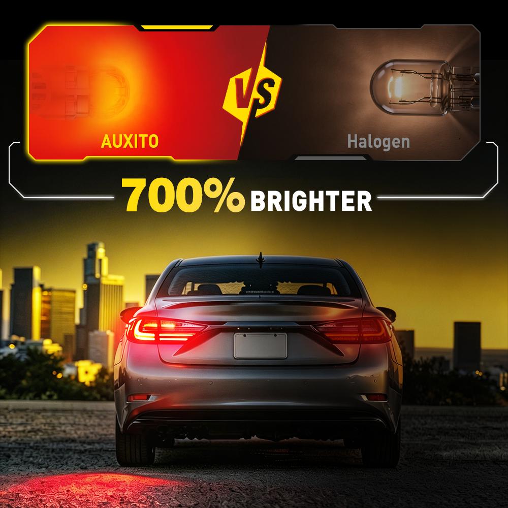AUXITO 1156 BA15S P21W LED Canbus T20 W21/5W 7443 1157 P21/5W BAY15D W21W LED DRL Tail Brake Signal Lights Red White Amber 12V Dome Lights 6