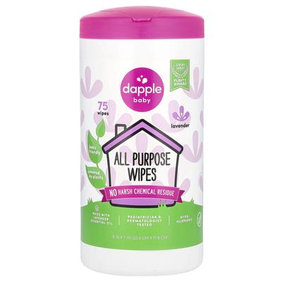 Multipurpose Wet Wipes, Lavender, 75 Sheets