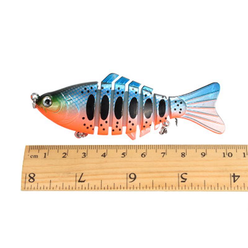 2/STÜCK 10cm Klassischer Lua Köder Kunststoff Hartköder 15.5g Verpackt 7 Abschnitte von Fisch Bionischer Köder Angelzubehör (zufällig)