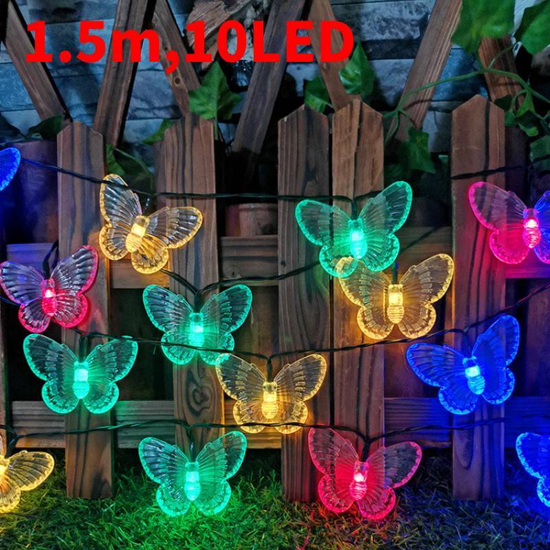 Butterfly Led String Light Set For Garden And Patio For Outdoor Celebration