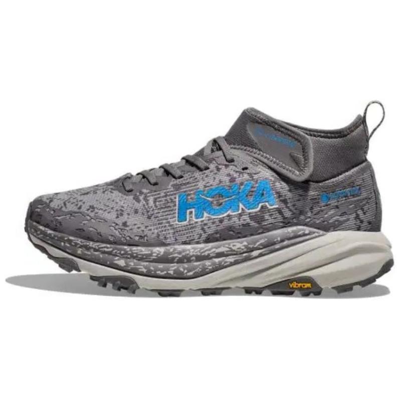

HOKA One One Speedgoat 6 Нескользящие, Водонепроницаемые и Износостойкие Кроссовки-мидтопы для Бега Женские Серые Кроссовки 1155153-adc 36 серый