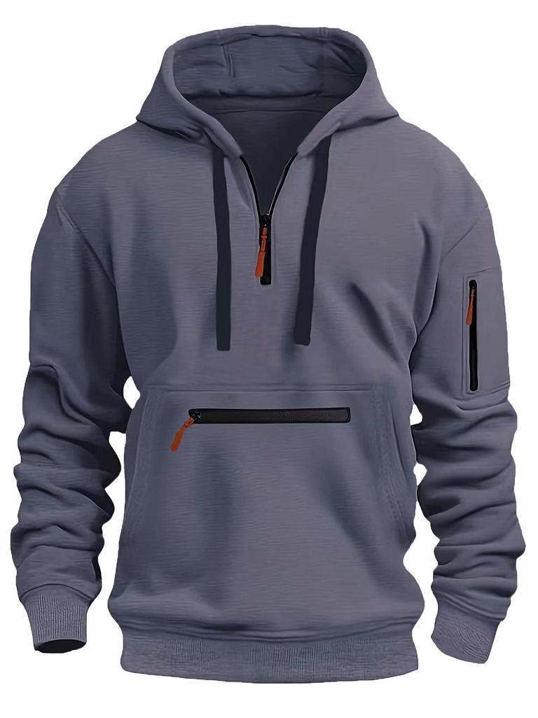 Wasserdichter Herren-Hoodie mit mehreren Taschen für Herbst/Winter
