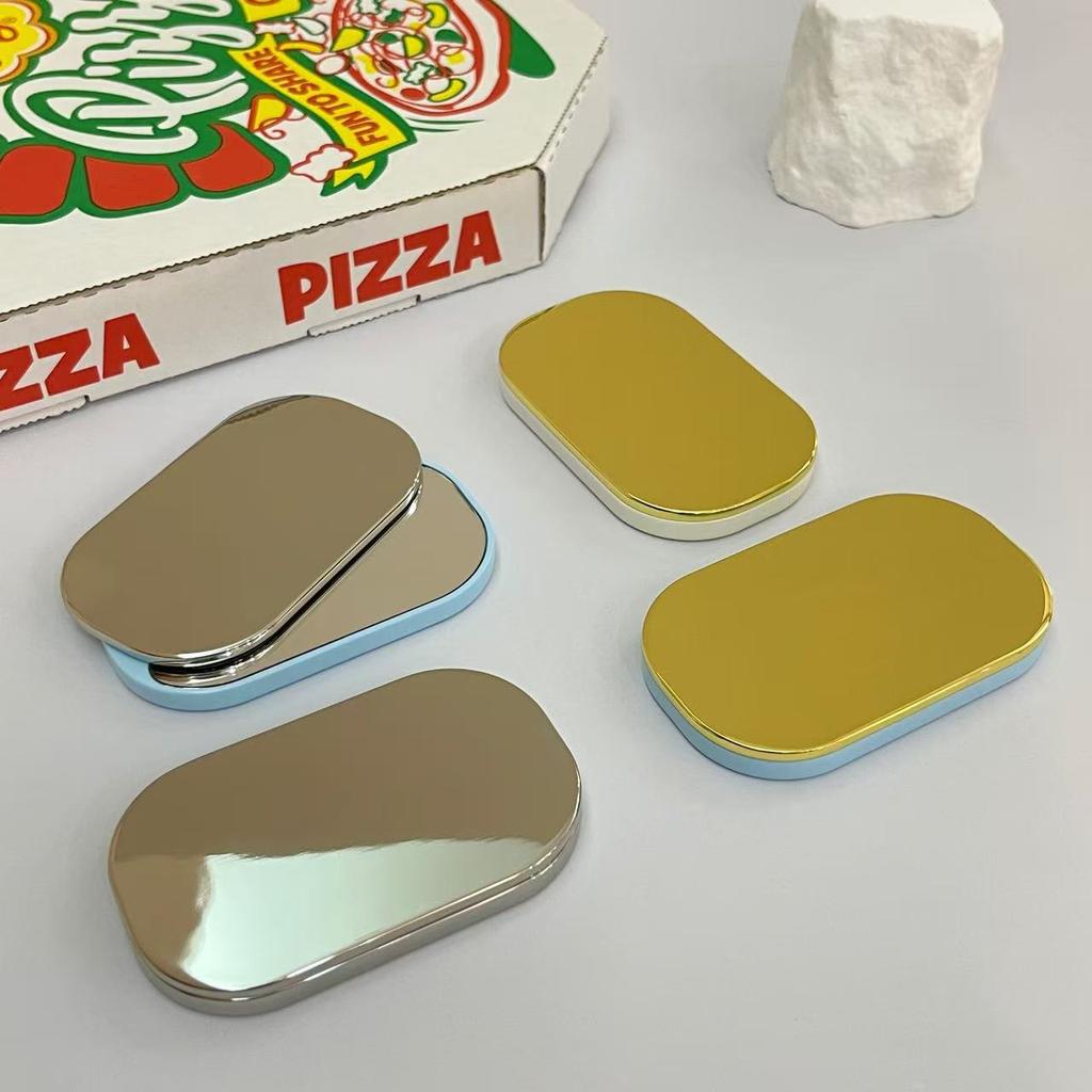 Foldable Metal Pocket Mirror, Portable Compact for Students Dorm Makeup Touch Up Tool