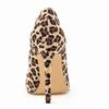 Women Pumps Classic 11cm Sexy Leopard Flock Pointed Toe High Heels Women Lady Pumps Velvet Spring Party Wedding Shoes Large Size Shoe