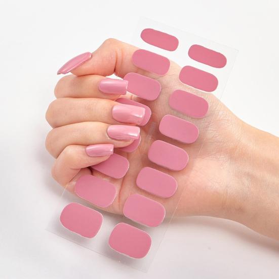 1 Set Nail Polish Strips Stickers 24 Fingers Full Wrap Self Adhesive Gel Nail Strips Art Decals for Women DIY Decor