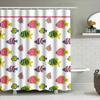 Colorful Fishes Shower Curtain Pattern Printed Fabric Waterproof Bath Mat Decor Home Decoration Available In Various Sizes For K