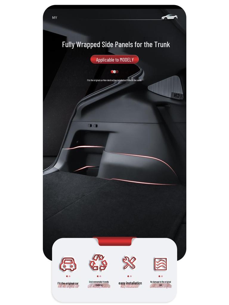 Tesla Model 3/Y Trunk & Seat Protector with Sill Strips (Refresh Version)