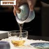 150ml Crystal Glaze Gaiwan Handmade Tea Tureen Household Tea Bowl With Lid Kit Tea Maker Cover Bowl For Tea Supplies Ornaments
