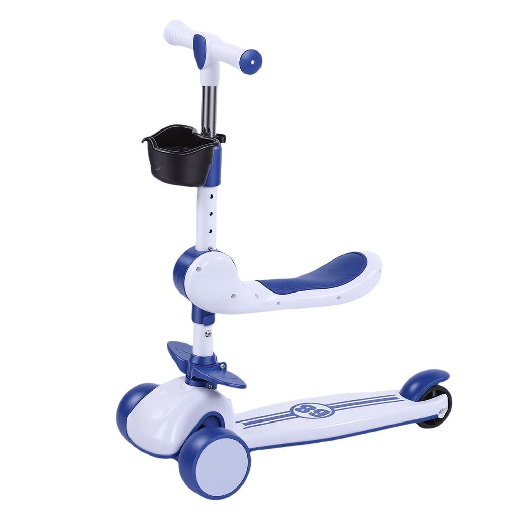 3 Wheel LED Light Up Scooter with 3 Wheels   Handlebar and Removable Seat Folding Scooter for Outdoor Activities