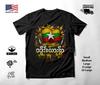 Myanmar Flag Graffiti Graphic T-Shirt Black Unisex S-2XL
