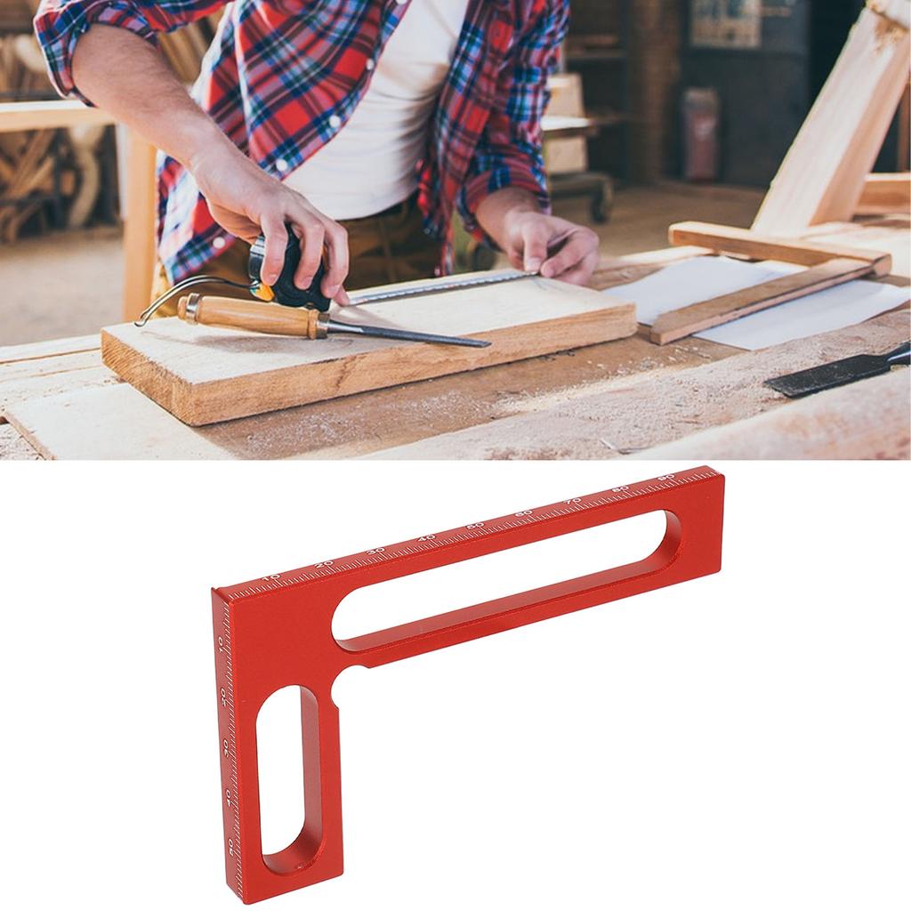 Carpenter L Shape Aluminum Alloy Height Msuring Scribing 90 Woodworking Right Angle Ruler