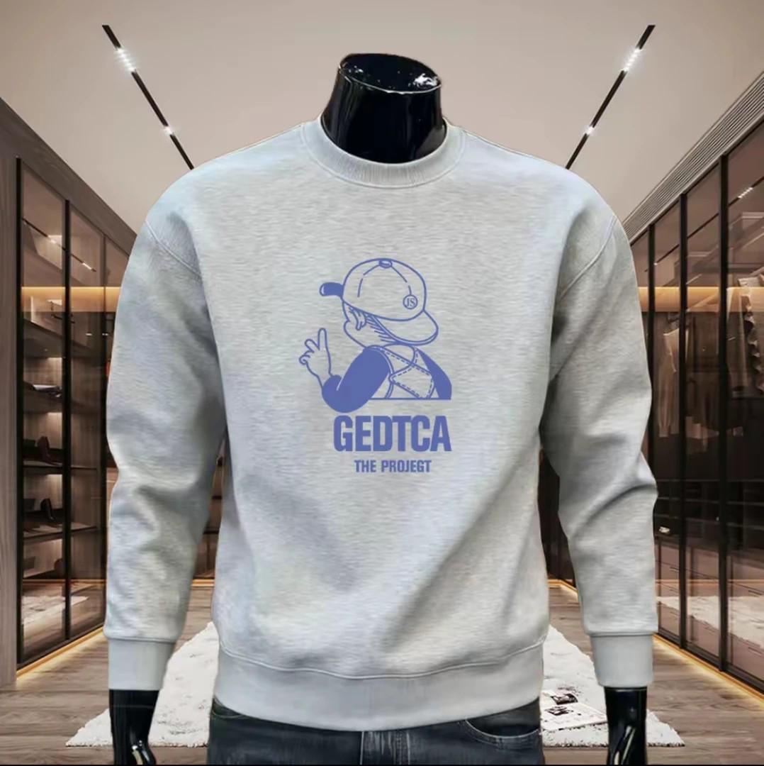 Men s Trendy Autumn/Winter Loose Hoodie: European Style, Round Neck, Long Sleeve, Versatile Casual Top. 4XL