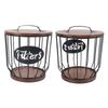 Rustic Coffee Filter Holder with Lid Coffee Filter Storage Container Coffee Pod Holder for Counter Coffee Bar Accessories Decor