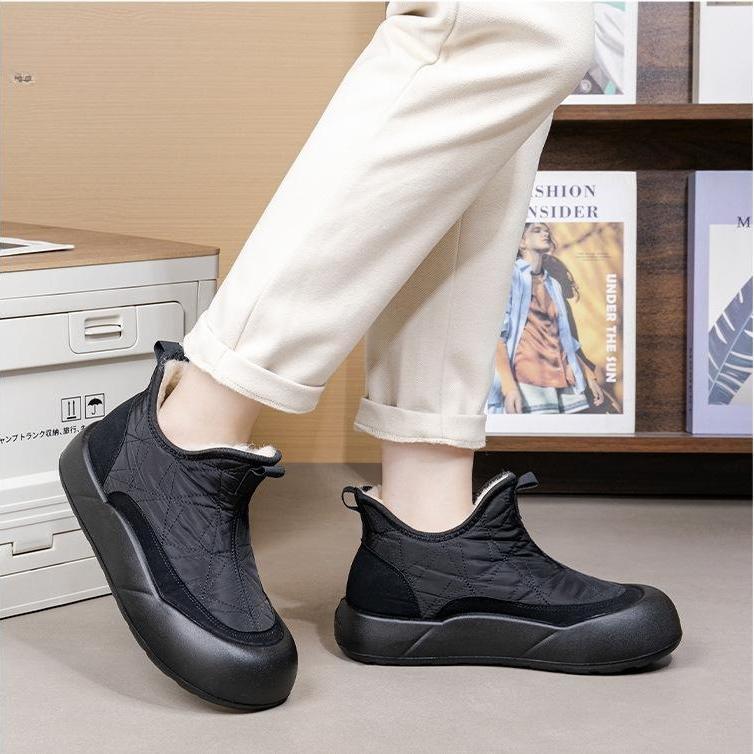 Dámské zimní zateplené robustní boty do sněhu na platformě Protiskluzové Voděodolné kotníkové boty Boty Pohodlná podšívka z umělé kožešiny Vycházkové krátké boty pro ženy