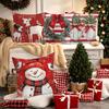 Christmas decoration pillowcase New Year gift Cute Snowman fawn print pillow cover sofa cushion suite home decoration