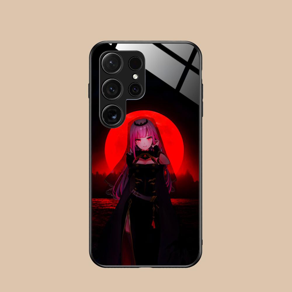 Holo Mori Calliope Glass Mobile Phone Case for Samsung Galaxy A56 55 54 53 52 51 36 35 34 23 16 15 5G Colorful Cover