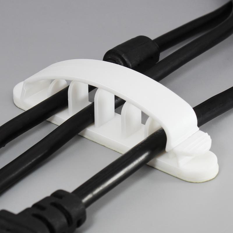 FC Square Adhesive Cable Clip Organizer - Nylon Buckle for Dashcam