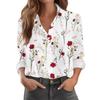Y2k Elegant Patchwork Blouse Long Sleeve Shirt Women Casual Spring Fall Clothing