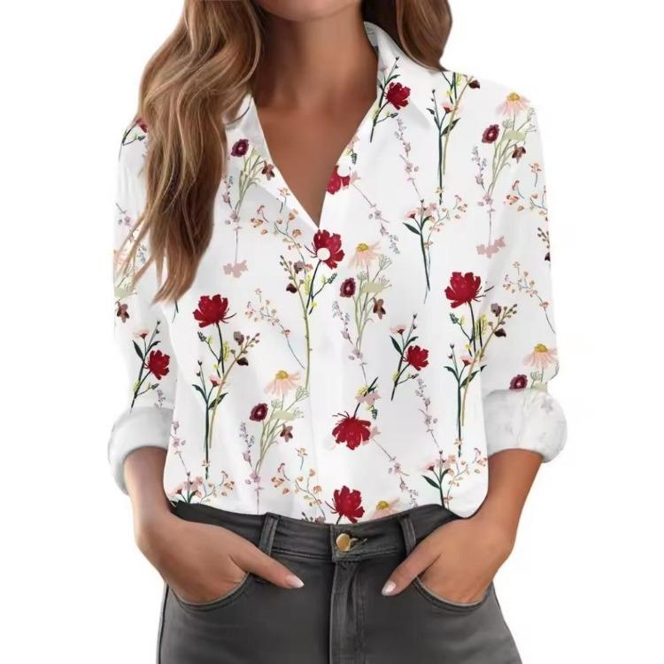 Y2k Elegant Patchwork Blouse Long Sleeve Shirt Women Casual Spring Fall Clothing