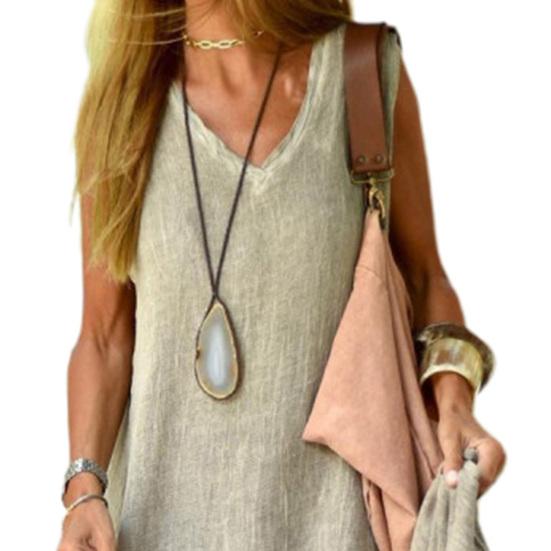 Women Sundress A-Line Pullover All-match Large Hem Long Dress Streetwear