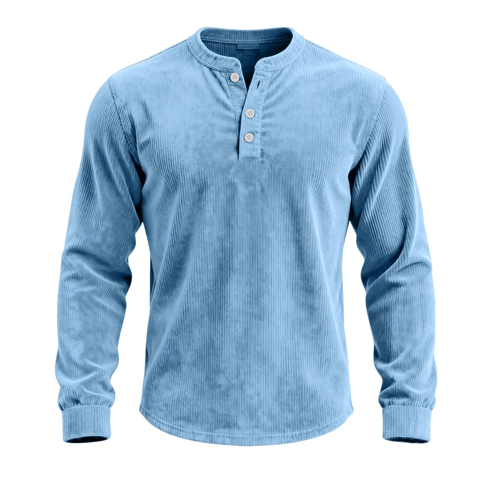 

Men s Relaxed-Fit Button-Down Collar Corduroy Pullover Long-Sleeve Top S