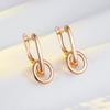 Fashion Glossy Dangle Earrings  Rose Gold Color Simple Geometry High Quality Daily Fine Jewelry For Women Best Gift