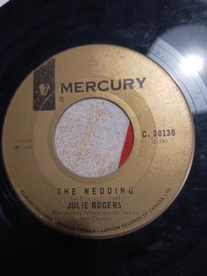 7inch Record JULIE ROGERS - The Wedding C30130 Mercury 1969 Canada Pop Used