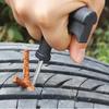 Kit de herramientas para reparación de neumáticos de automóvil con tiras de goma, juego de tapones para pinchazos de neumáticos sin cámara, herramienta de reparación de neumáticos al vacío para motocicletas y camiones