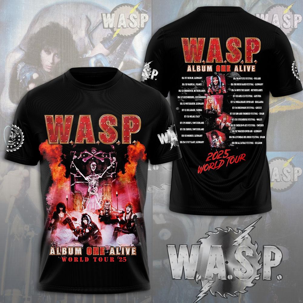W.A.S.P Rock 3D Printing T-shirts Men Women Hip Hop Trend Short Sleeve T Shirt Y2k Tops Oversized Streetwear Men's Clothing
