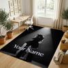 Personalized Crystal Velvet Carpet,Ayliva Custom Printed Name, Plush Area Rug For Home Indoor Decor