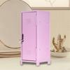 Compact Metal Cabinet Sturdy Design with Two Compartments And Lock Perfect for Collectibles